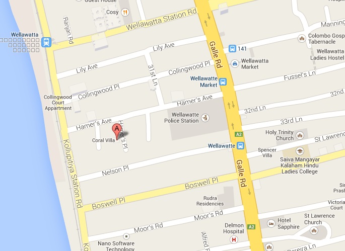 Coral Villa Location Map
